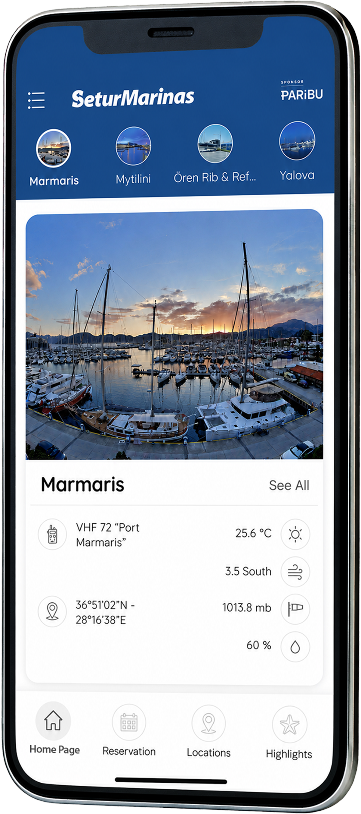 Setur Marinas Mobil Uygulama